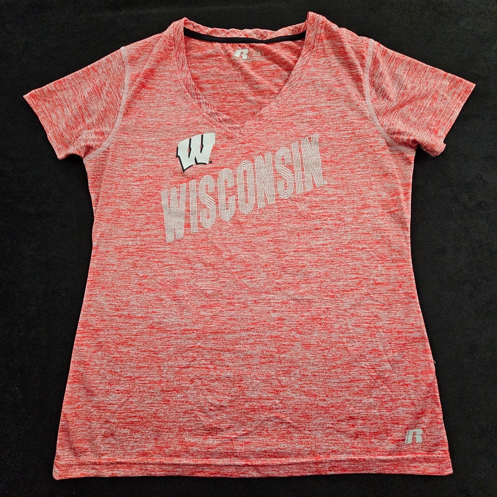 Wisconsin Badgers Orange Short Sleeve Performance T-Shirt Women's L